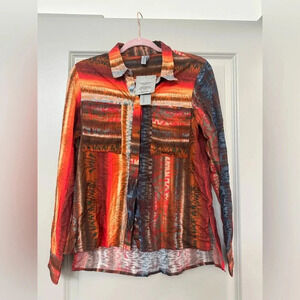 Anthropologie Bl^nk Watercolor Button Down Shirt